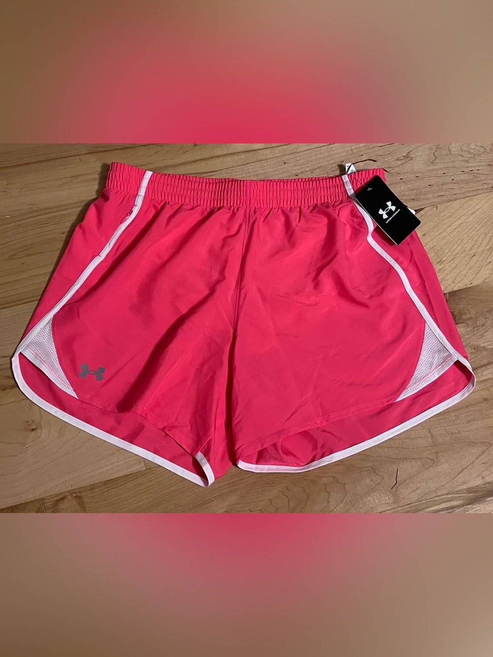 NEW! Ladies size medium- Under Armour lined athletic shorts - hot pink